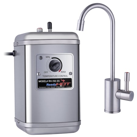 Compact Hot Water Dispenser With Brushed Nickel Faucet